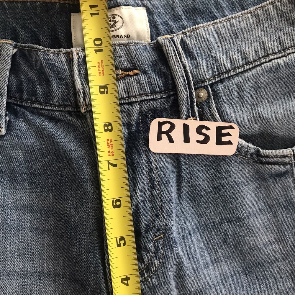 Lucky Brand Blue Wide Leg Jeans Low Rise Frayed Paisley Denim Women's 26 - Picture 7 of 9